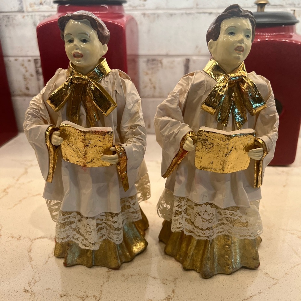 Department 56 Hand-painted Choir Boys Gold Decor